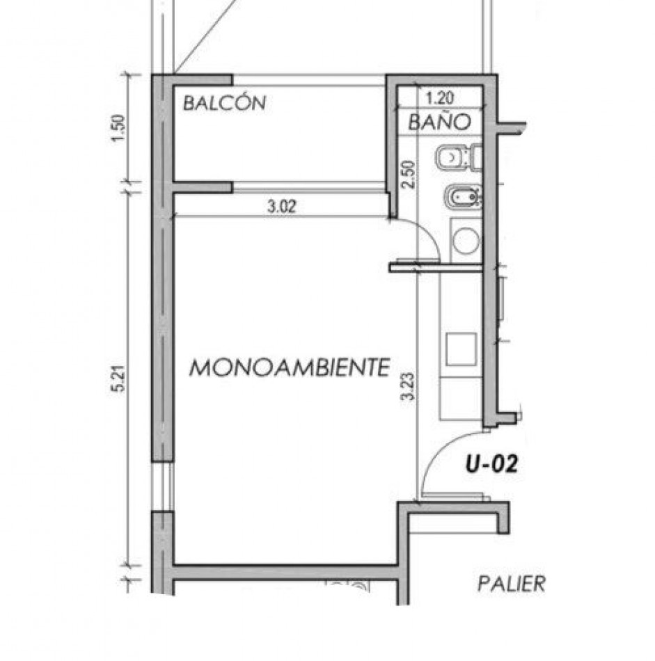 Venta | Monoambiente con balcon | Alvear 543